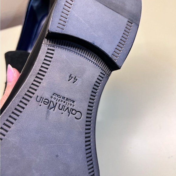 Calvin Klein Black and Gray Slip-On Loafers - Picture 6 of 9